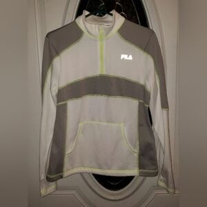 *Fila Sport Performance Jacket with Reflective Logos Thumb Holes